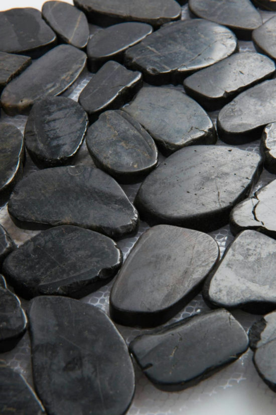 12X12 Flat Tahitian Black | Gramercy Kitchen and Bath