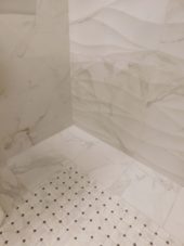 12x12 Calacatta Ottagona Mosaic | Gramercy Kitchen and Bath