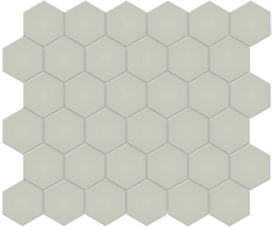 2" Soft Sage Matte Hex Mosaic