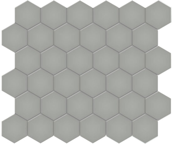 2" Taupe Matte Hex Mosaic