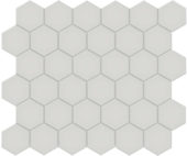 2" Warm Grey Matte Hex Mosaic | Gramercy Kitchen and Bath