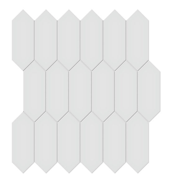 2x5 Gallery Grey Glossy Picket Mosaic