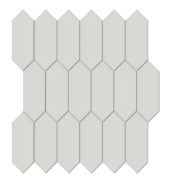2x5 Warm Grey Glossy Picket Mosaic | Gramercy Kitchen and Bath