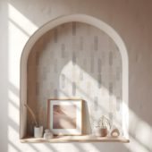 2"x6" Elongated Round White Grey Beige Marble Mix | Gramercy Kitchen and Bath