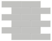2x6 Loft Grey Glossy Brick Mosaic | Gramercy Kitchen and Bath