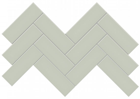2x6 Soft Sage Matte Herringbone Mosaic