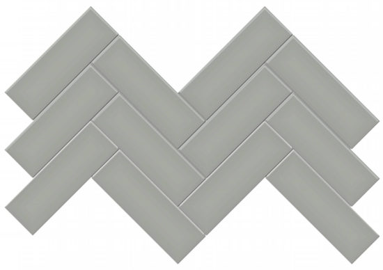 2x6 Taupe Matte Herringbone Mosaic