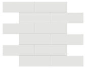2x6 Vintage Grey Glossy Brick Mosaic | Gramercy Kitchen and Bath