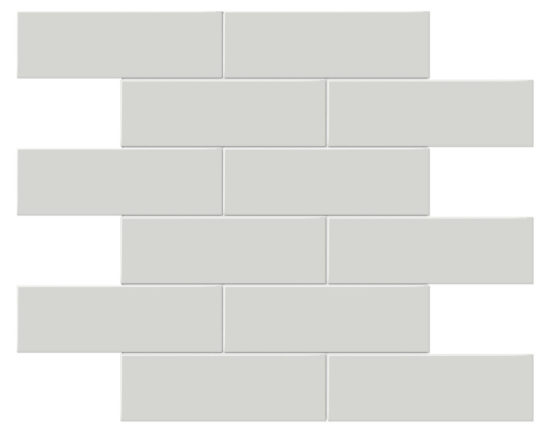 2x6 Warm Grey Matte Brick Mosaic