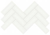 2x6 White Glossy Herringbone Mosaic | Gramercy Kitchen and Bath