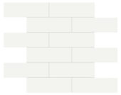 2x6 White Matte Brick Mosaic | Gramercy Kitchen and Bath