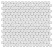 3/4" Gallery Grey Glossy Penny Round Mosaic | Gramercy Kitchen and Bath