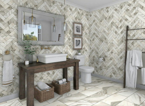 3X12 Polished Crush Gold | Gramercy Kitchen and Bath