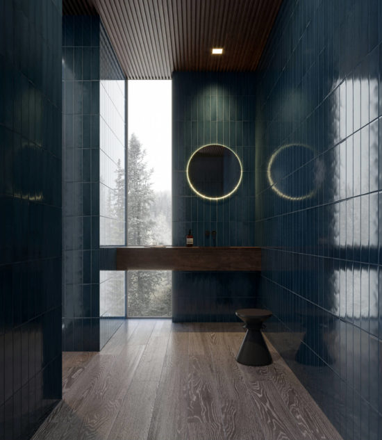 3x12W Azure Ink Glossy | Gramercy Kitchen and Bath