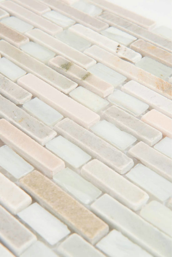 .4 X Random Lengths Tinago Mosaic | Gramercy Kitchen and Bath