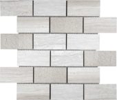 5x10cm Multi Finish Mosaic Limestone | Gramercy Kitchen and Bath