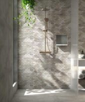 5x10cm Multi Finish Mosaic Limestone | Gramercy Kitchen and Bath