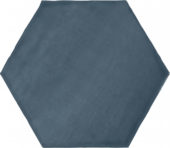 6" Azure Ink Glossy Hexagon | Gramercy Kitchen and Bath