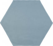 6" Summer Sky Glossy Hexagon | Gramercy Kitchen and Bath