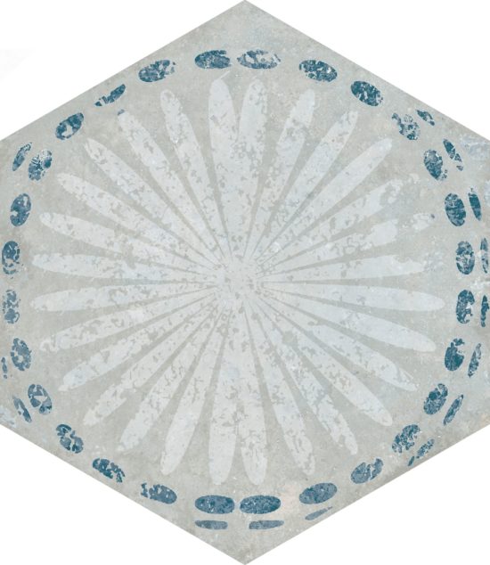 Alma 5.5X6.3 Grey Decor Hexagon | Gramercy Kitchen and Bath