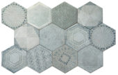 Alma 5.5X6.3 Grey Decor Hexagon | Gramercy Kitchen and Bath