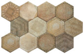 Alma 5.5X6.3 Sand Decor Hexagon | Gramercy Kitchen and Bath