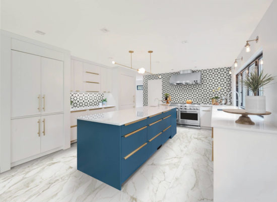 Amalfi Calacatta Honed 24X48 | Gramercy Kitchen and Bath