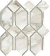 Amalfi Calacatta Polished Modella Mosaic | Gramercy Kitchen and Bath