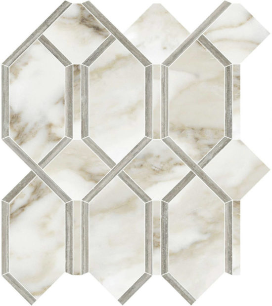 Amalfi Calacatta Polished Modella Mosaic