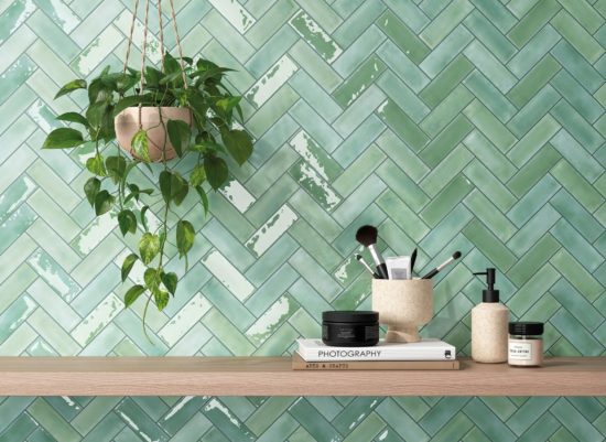 Aruba Moss Gloss 2x6 | Gramercy Kitchen and Bath