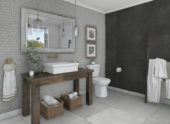 Ashland 3" Hexagon Grey Mosaic | Gramercy Kitchen and Bath