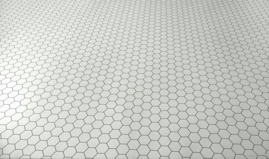 Ashland 3" Hexagon White Mosaic | Gramercy Kitchen and Bath