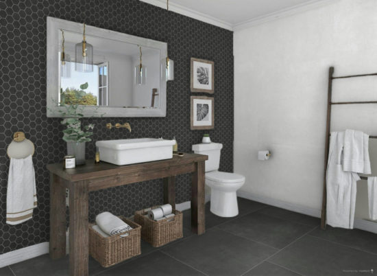 Ashland 36X36 Black | Gramercy Kitchen and Bath