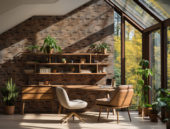 Beige Brown Mix Wood 1.1"x4" Glazed Ceramic Mosaic | Gramercy Kitchen and Bath