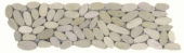 Beige Sliced Matte Pebble Interlocking Border | Gramercy Kitchen and Bath