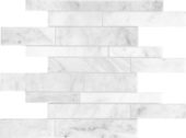 Bianco Venatino Random Strip Polished Mosaic | Gramercy Kitchen and Bath