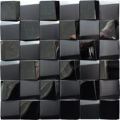 Black 3D Metal Mix Finish 2"x2" 11.5"x11.5" | Gramercy Kitchen and Bath