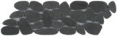 Black Sliced Reconstituted Pebble Interlocking Mosaic | Gramercy Kitchen and Bath