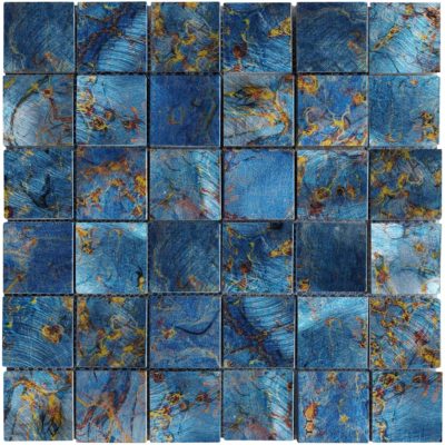 Blue Aluminum 2″x2″ Mix Mosaic