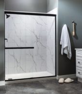 Carrara Marble Shower Wall Kit 30x60x78 | Gramercy Kitchen and Bath