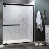Carrara Marble Shower Wall Kit 30x60x78 | Gramercy Kitchen and Bath