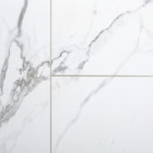 Carrara Marble Shower Wall Kit 32x60x78 | Gramercy Kitchen and Bath