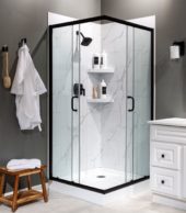 Carrara Marble Shower Wall Kit 36x36x78 | Gramercy Kitchen and Bath