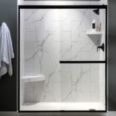 Carrara Marble Shower Wall Kit 36x60x78 | Gramercy Kitchen and Bath