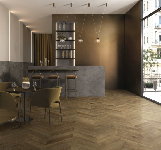 Chevron Rustic Oak Brown | Gramercy Kitchen and Bath