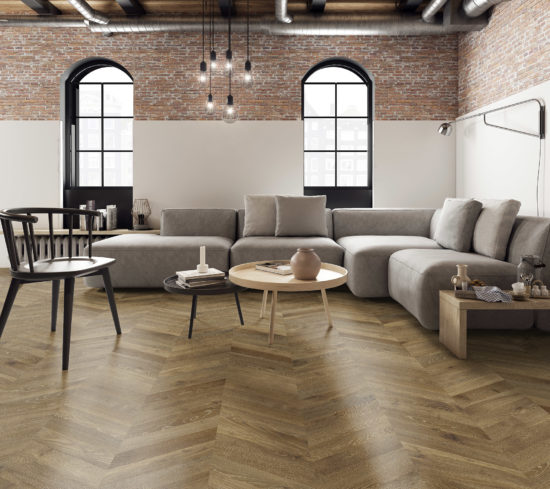 Chevron Rustic Oak Brown | Gramercy Kitchen and Bath