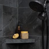 Cracked Slate Shower Shelf 14.56x7.12x2 | Gramercy Kitchen and Bath