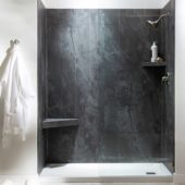 Cracked Slate Shower Wall Kit 32x60x78 | Gramercy Kitchen and Bath