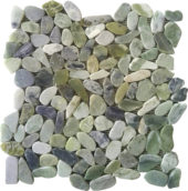 Crystal Green Semi-Precious Stone Interlocking Mosaic | Gramercy Kitchen and Bath