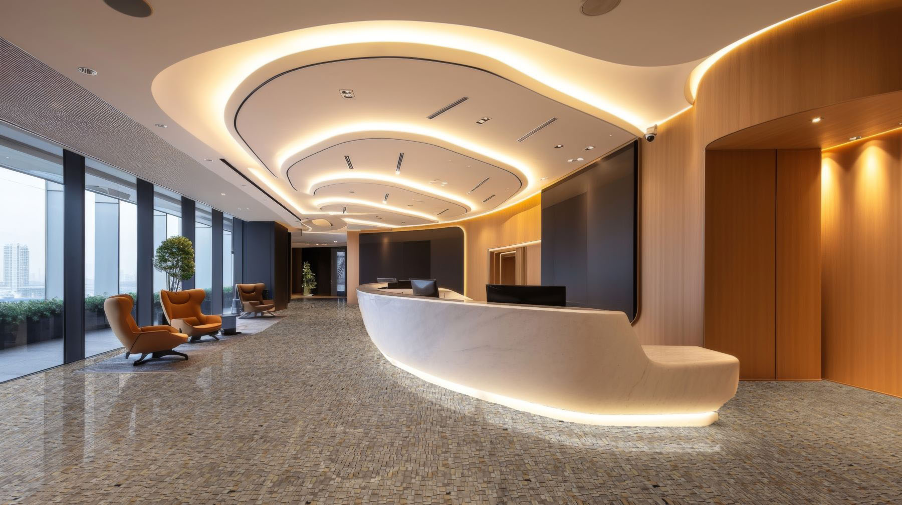 Cubic Fossil Wood Stone  | Gramercy Kitchen and Bath